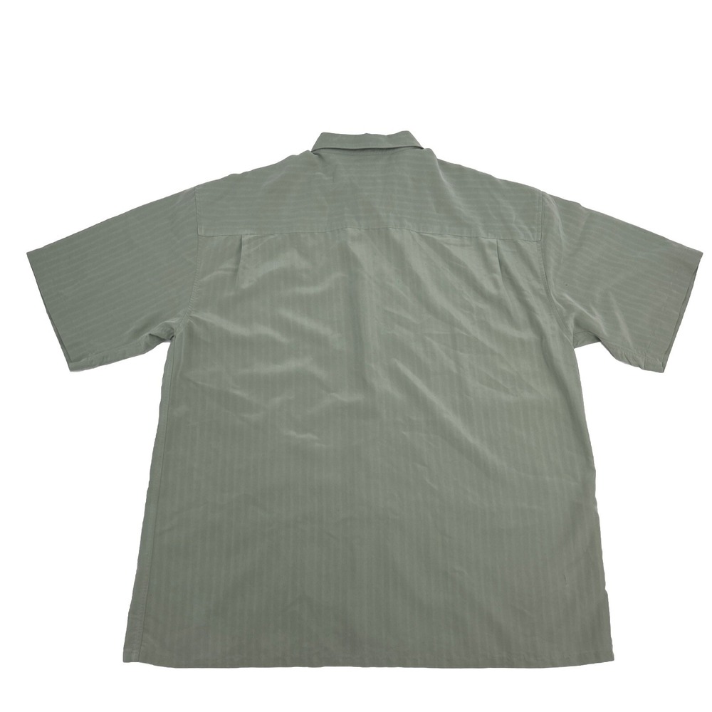 Bamboo Cay Shirt Men XL Sage Green Embroidered Button Up Short Sleeve Palm Trees - Picture 6 of 10
